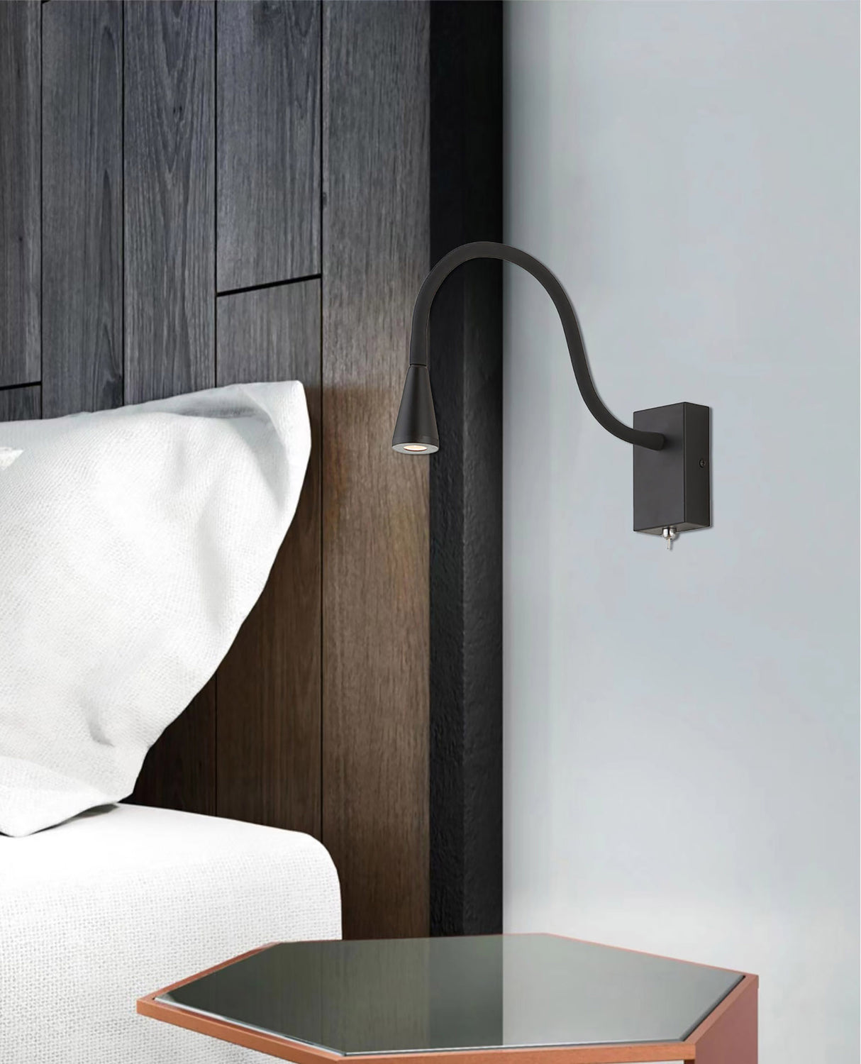 מנורת קיר קריאה סאני שחור| לבן