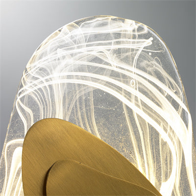 מנורת קיר לד שיש קווין שחור| זהב