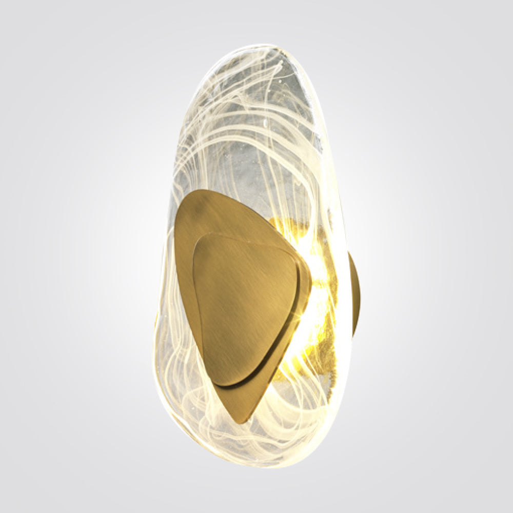 מנורת קיר לד שיש קווין שחור| זהב