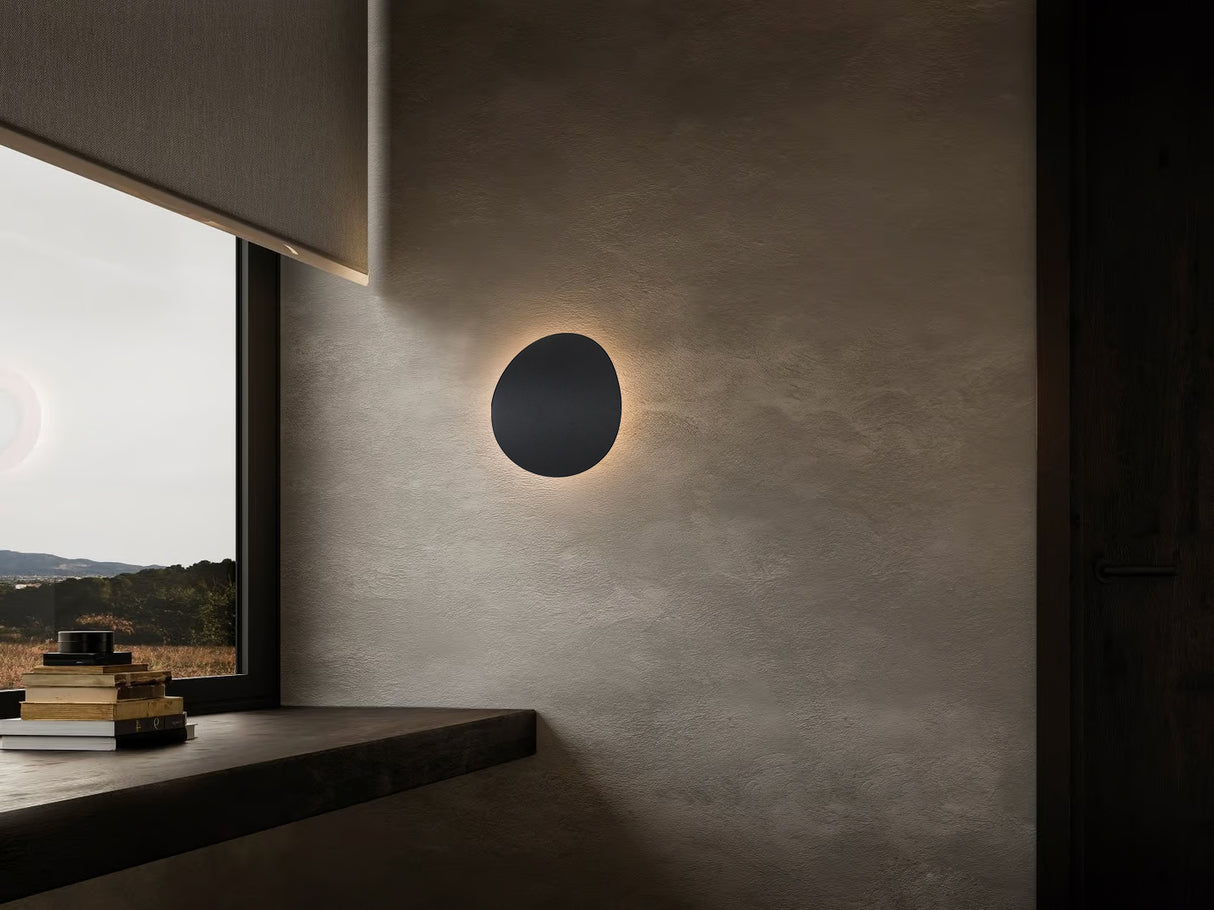 מנורת קיר לד חזי שחור| לבן