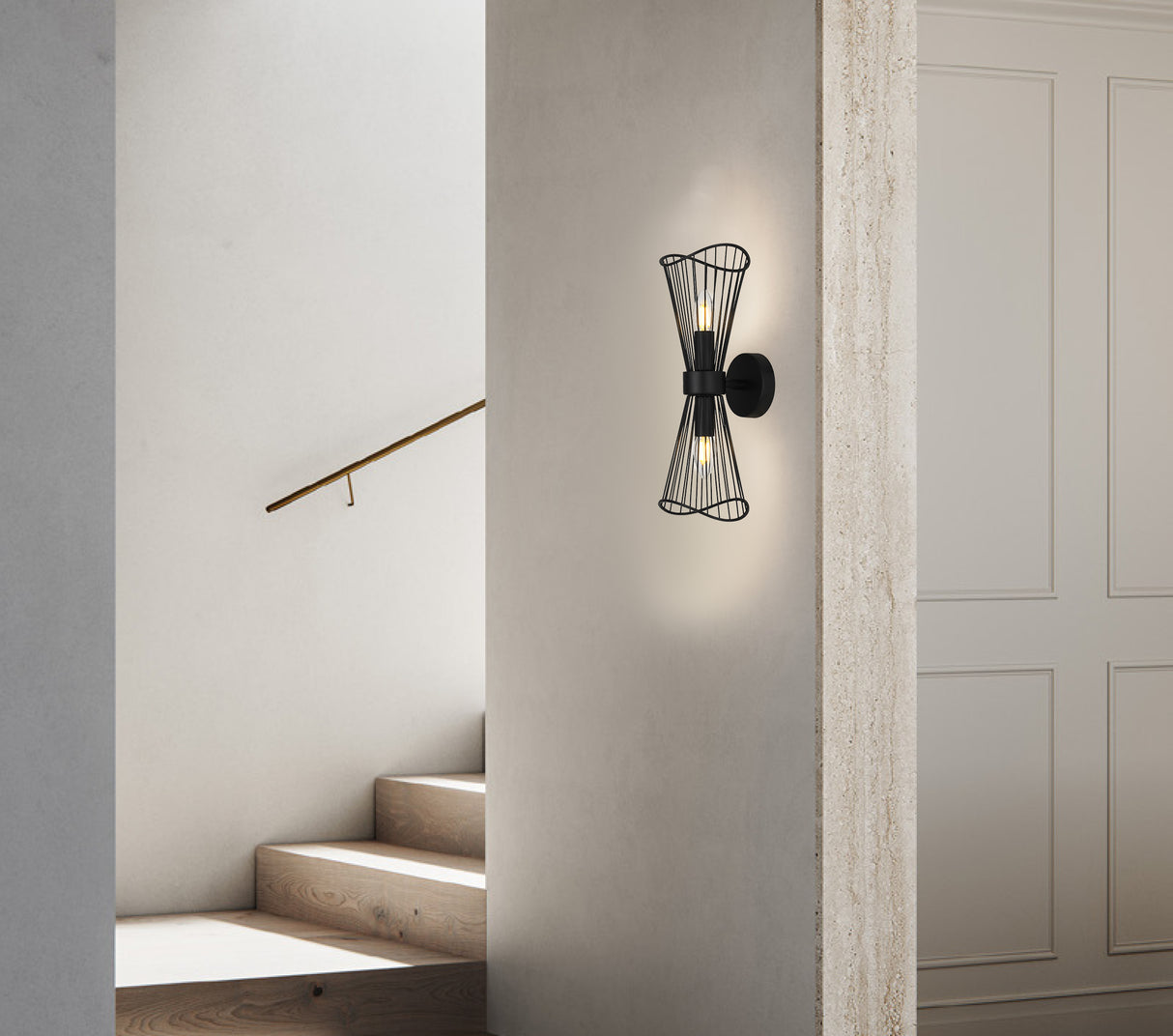 מנורת קיר סיוויק פיילוט זוגי| שחור