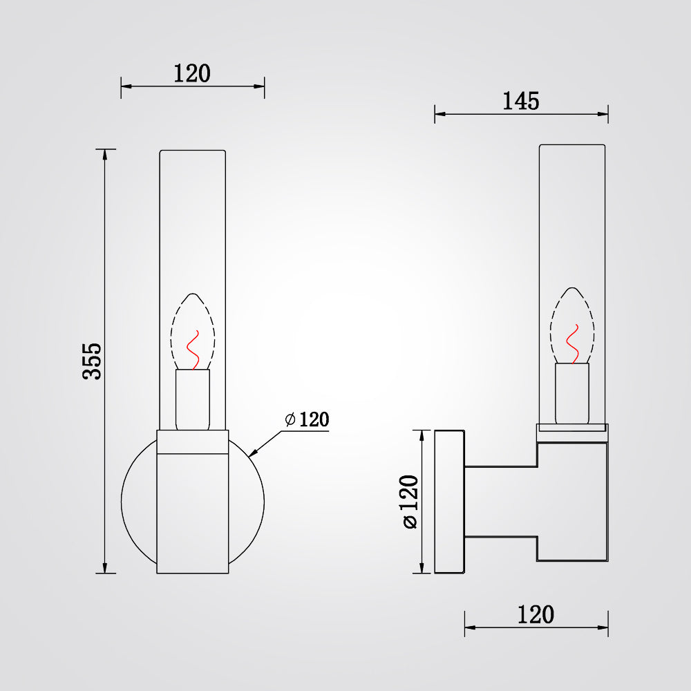 מנורת קיר מארק שחור דגם| A
