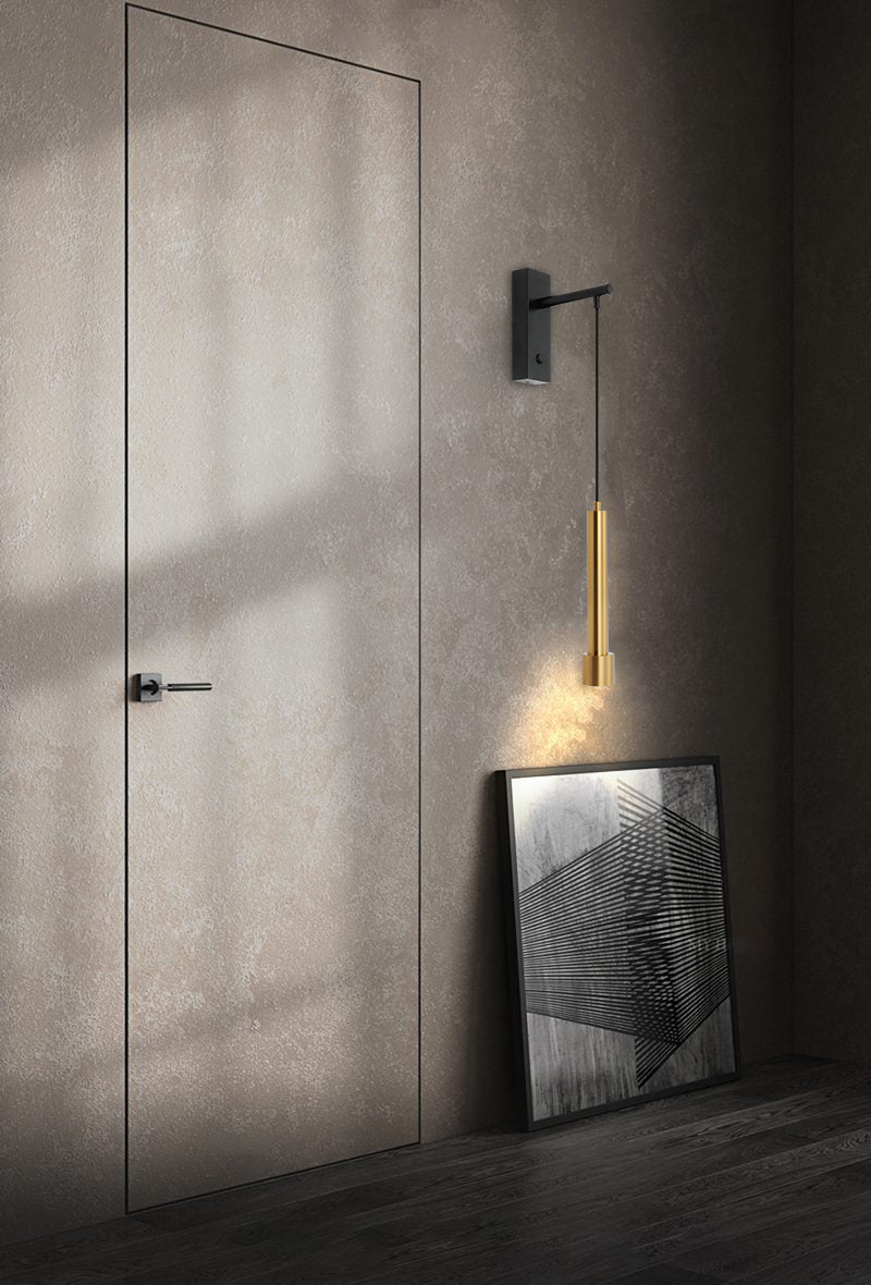 מנורת קיר רובי שחור+זהב דגם| A