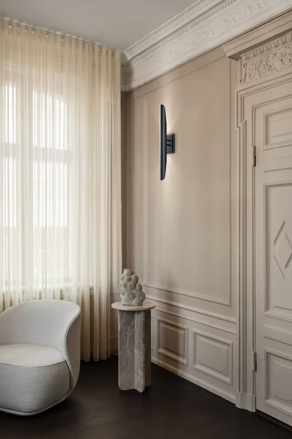 מנורת קיר אפ- אדון ניק| שחור