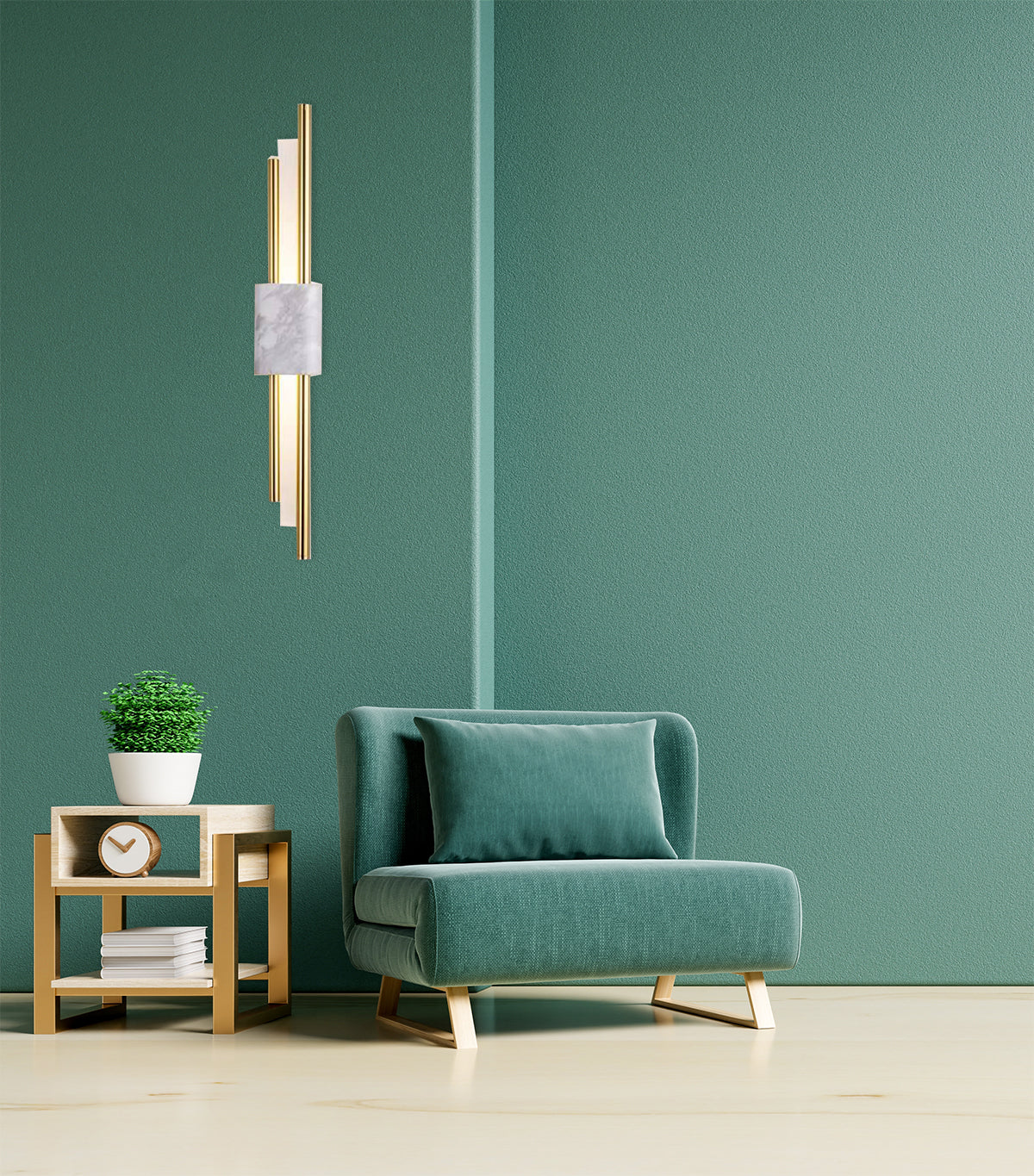 מנורת קיר אוסטין פליז שיש| שחור| לבן