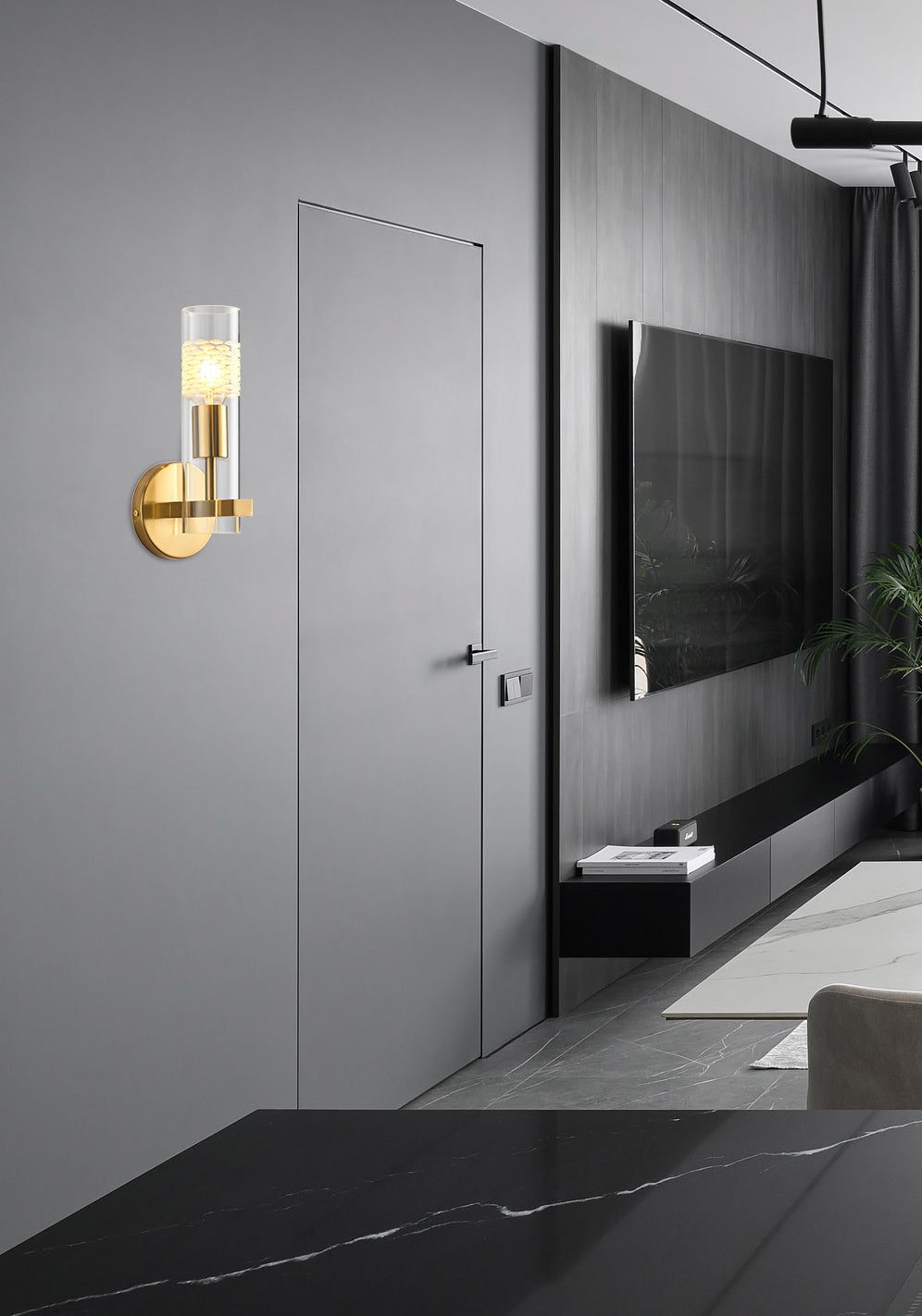 מנורת קיר שובל זהב דגם| B