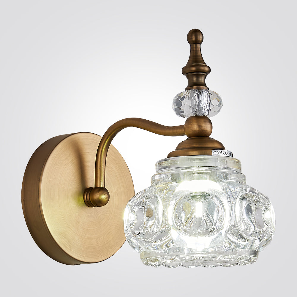 מנורת קיר אביב פליז בודד