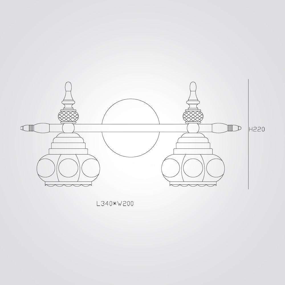 מנורת קיר אביב פליז זוגי