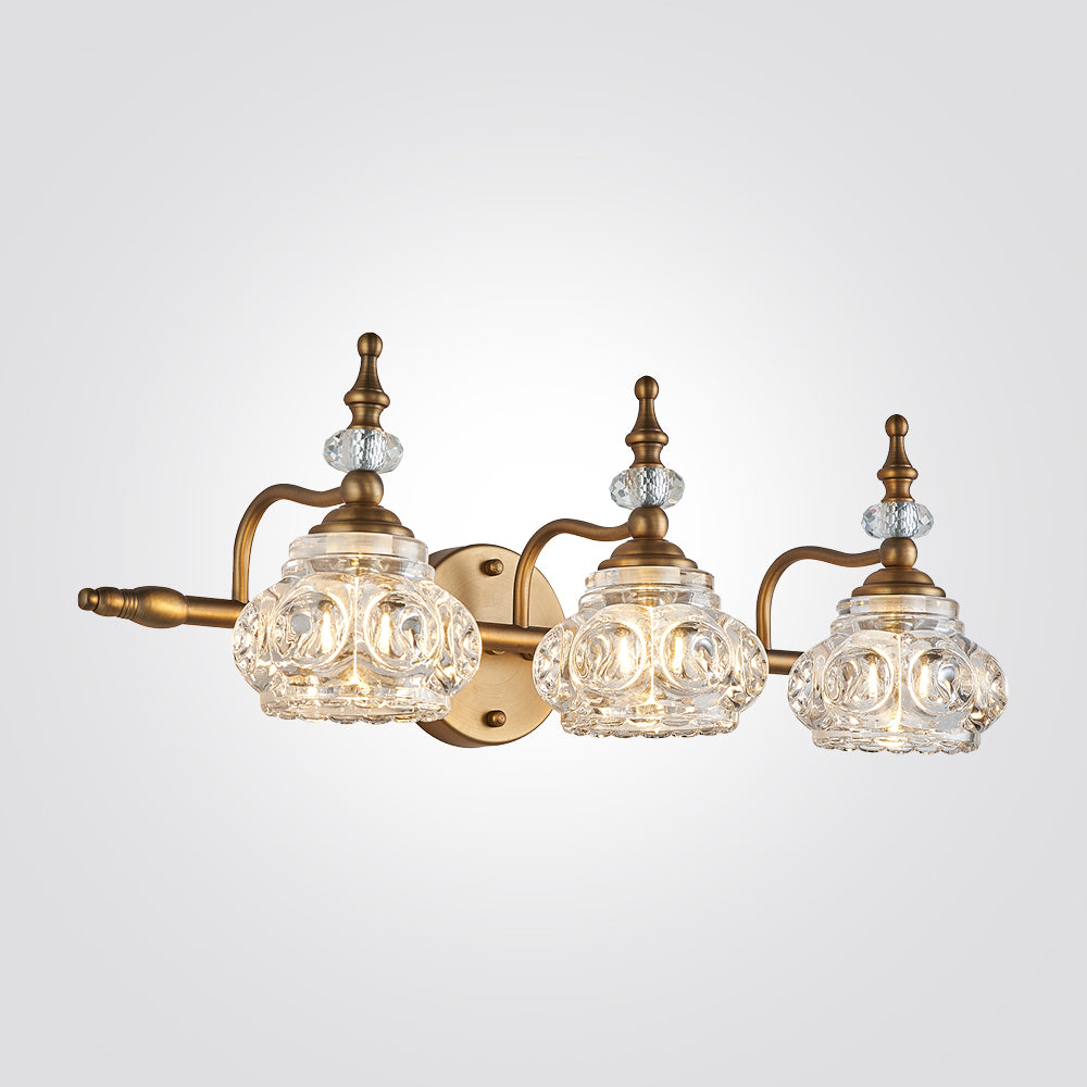 מנורת קיר אביב פליז שלישייה