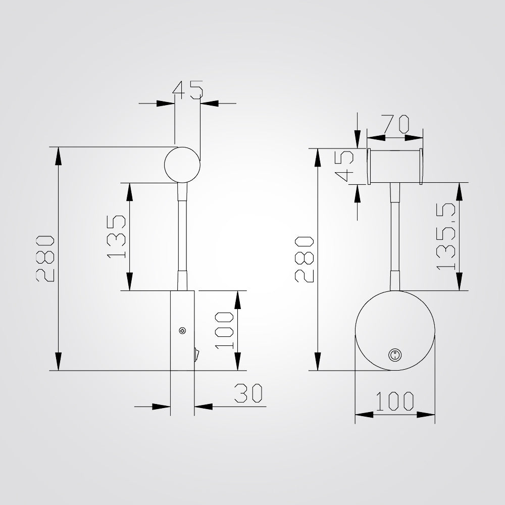 מנורת קיר קריאה לשבת דגם| A