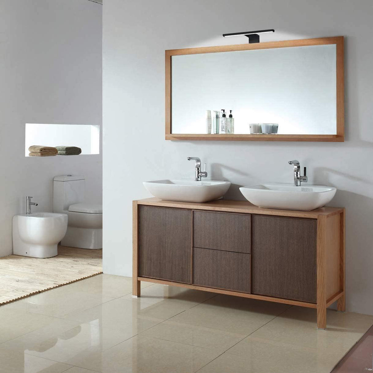 מנורת קיר יפעת|8W| 12W| 15W| שחור| לבן