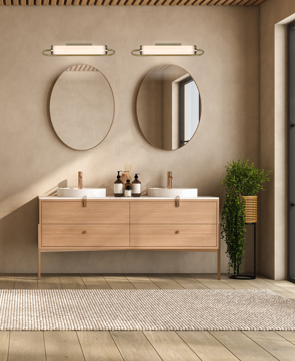 מנורת קיר מראה מרפי לד דגם M | L| פליז