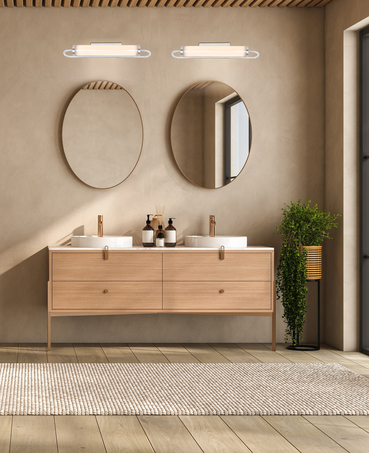 מנורת קיר מראה מרפי לד דגם M | L| לבן