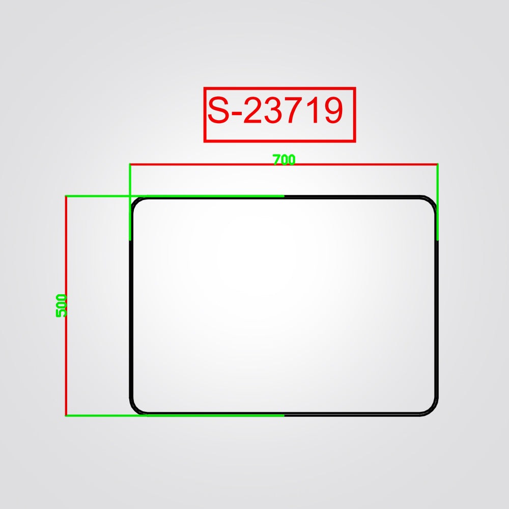 מראה מוארת מלבנית מלבורן מסגרת שחורה CCT