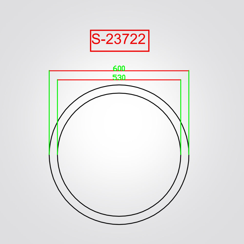 מראה מוארת עגולה מלבורן מסגרת זכוכית חלבית CCT