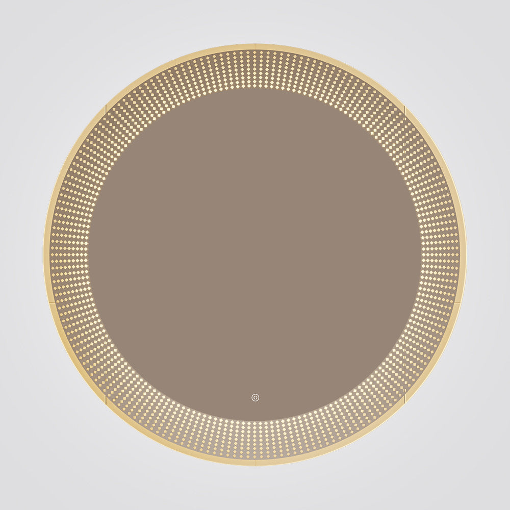 מראת LED עגולה 60 ס״מ | 80 ס"מ עם קצה חריטת-לייזר