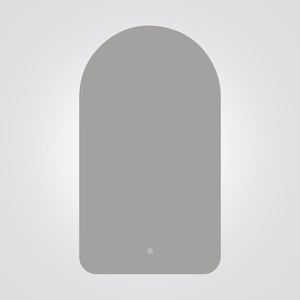 מראת LED קשתית 70×40 ס״מ עם הילה מוארת ומפשיר אדים