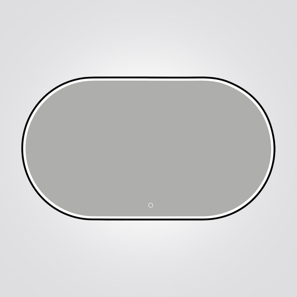 מראת LED מסגרת אלומיניום | W1000×H500 מ"מ | עמעום + מפשיר אדים