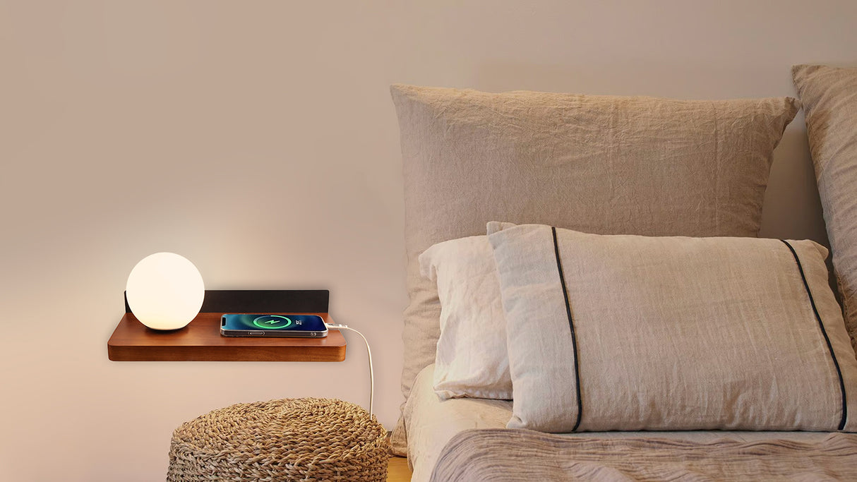 מנורת קיר לאונס עץ לד| דגם B