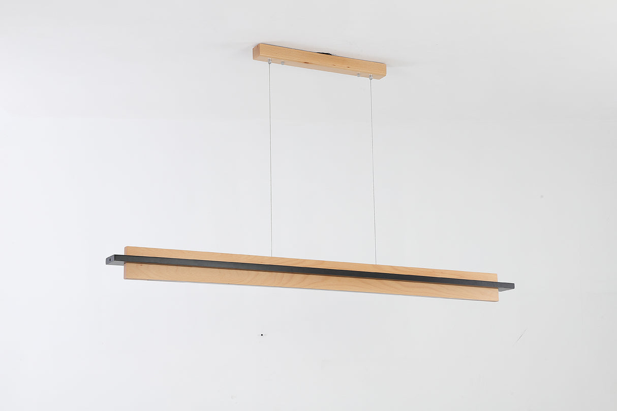 מנורת תלייה אשור עץ בוק דגם| C