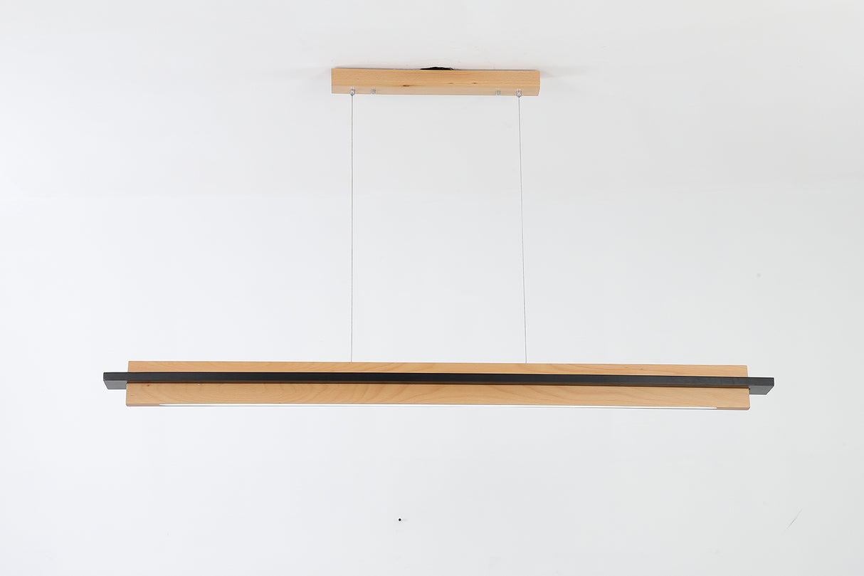 מנורת תלייה אשור עץ בוק דגם| C