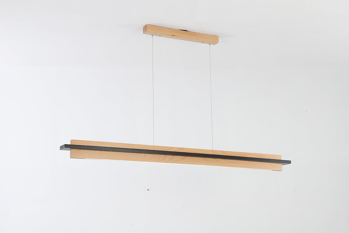 מנורת תלייה אשור עץ בוק דגם| C