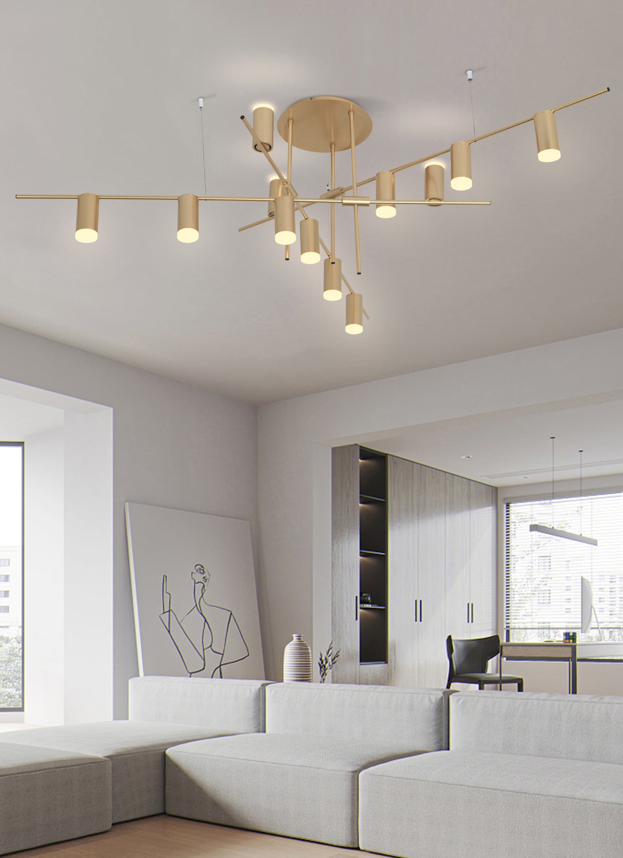 צמוד תקרה סאמי | X16| זהב