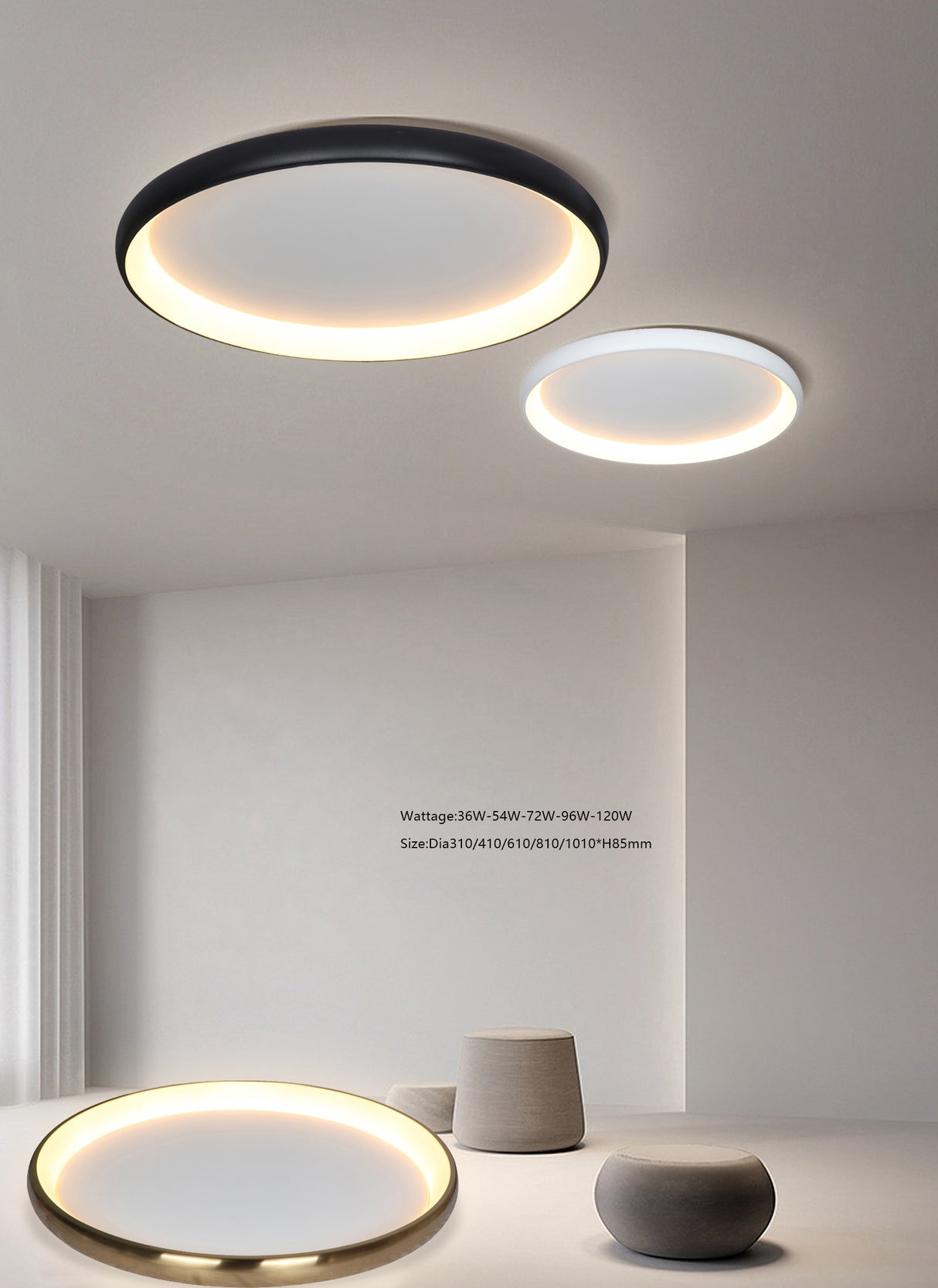 צמוד תקרה תרזה לד| לבן| Φ30|Φ40 |Φ60| Φ80| Φ100| CCT