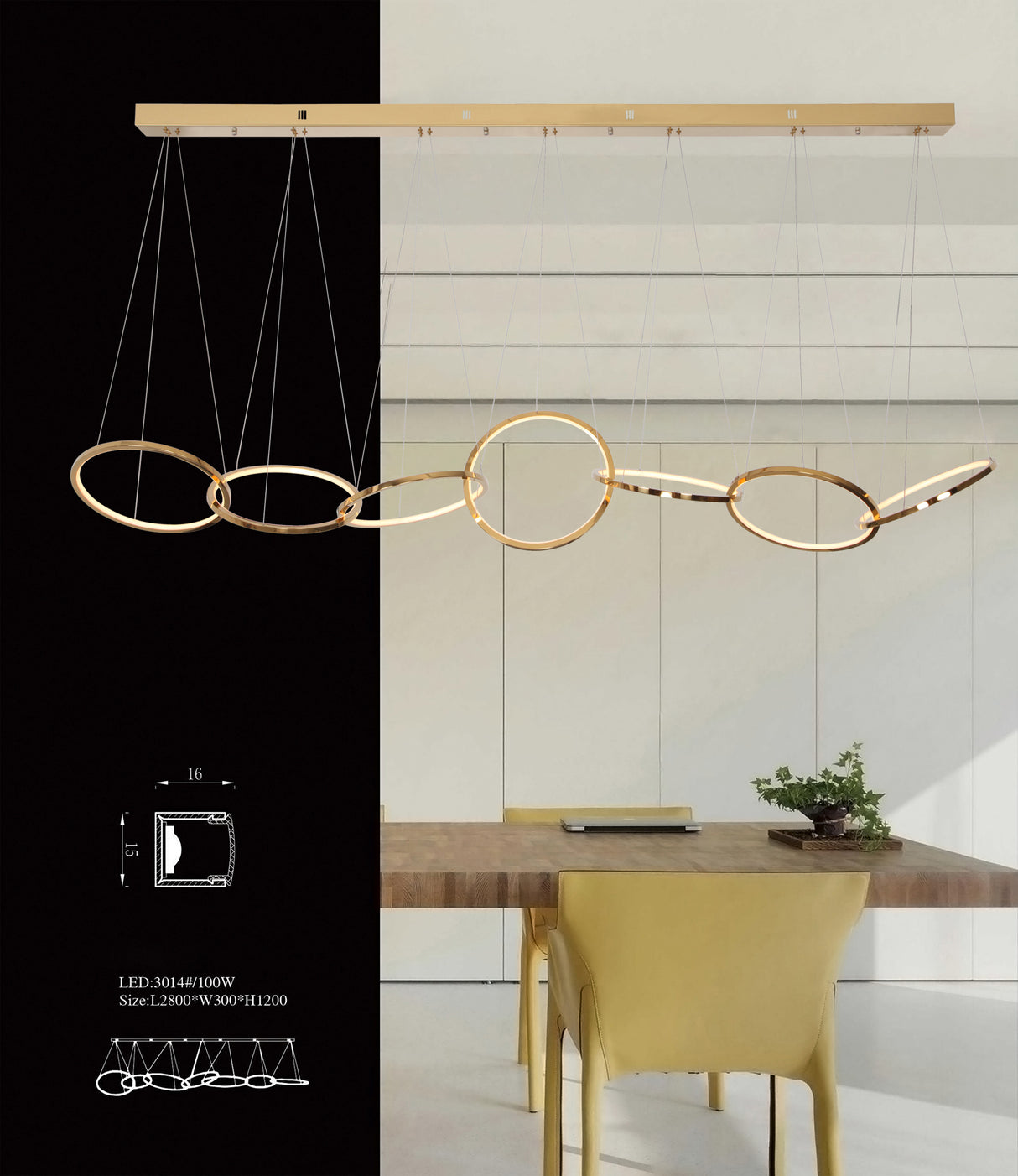 מנורת תלייה אדם לד| פליז