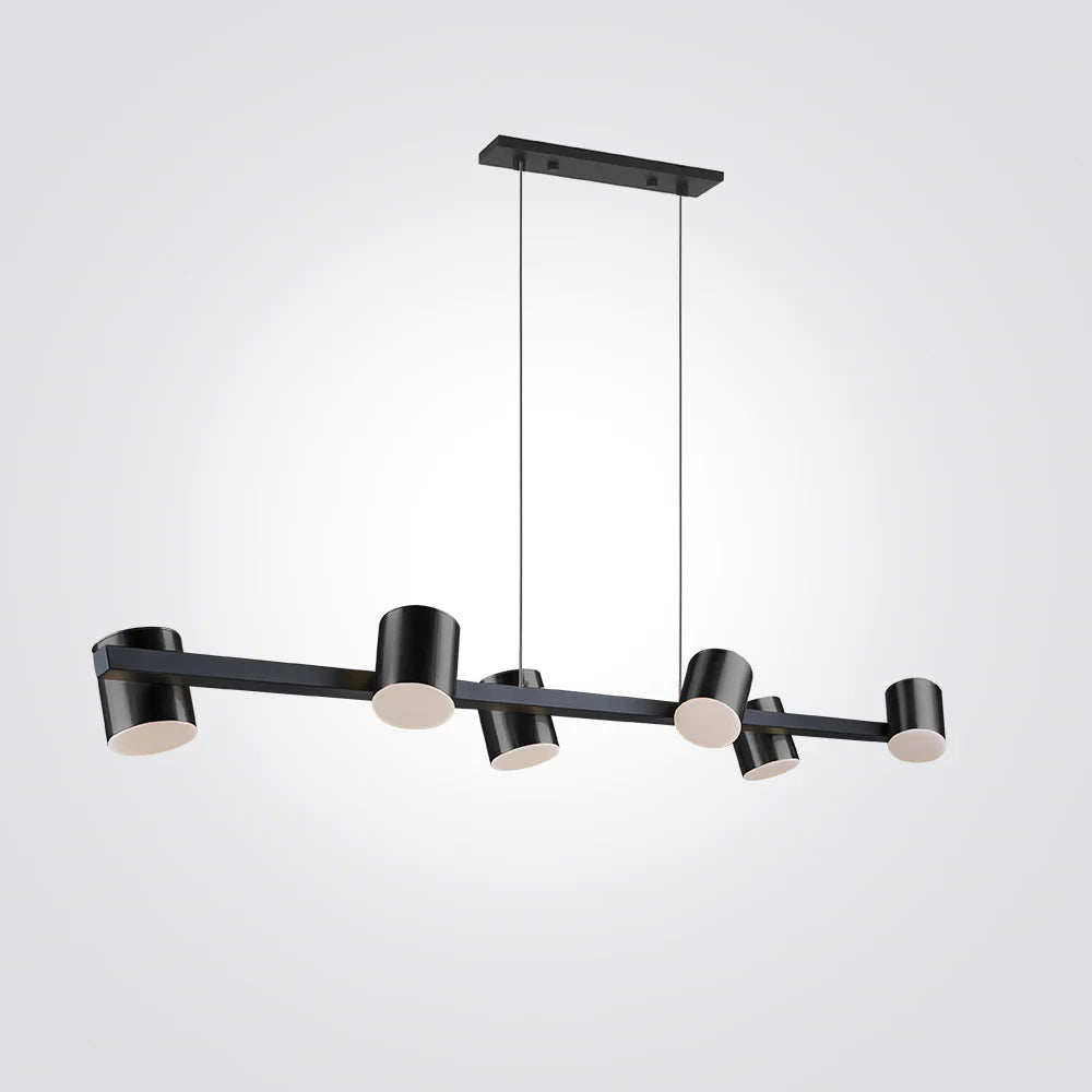 מנורת תלייה צור שישיה לד פליז+שחור | 150CM