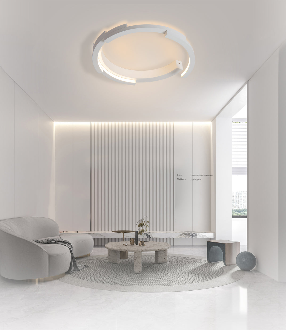 צמוד תקרה סאפי לד| לבן | Φ50| Φ80