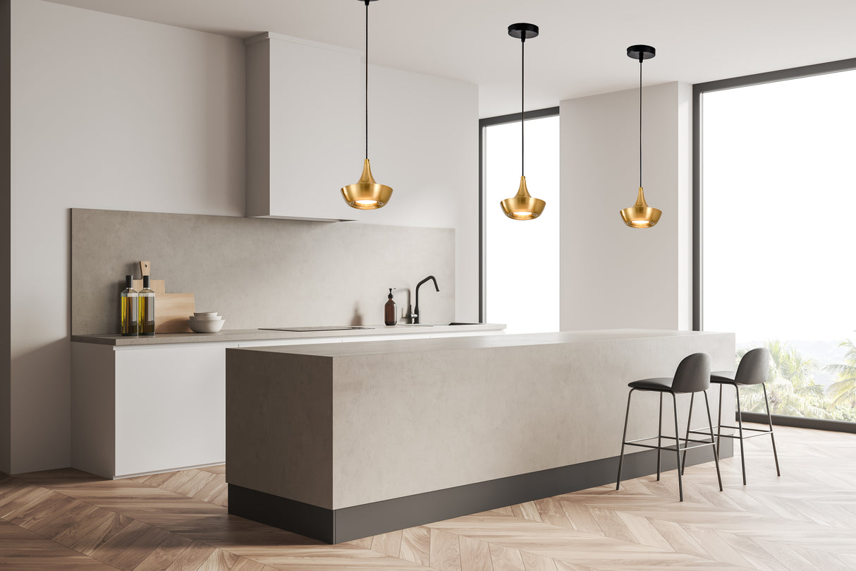 מנורת תלייה פרינס לד בודד| פליז