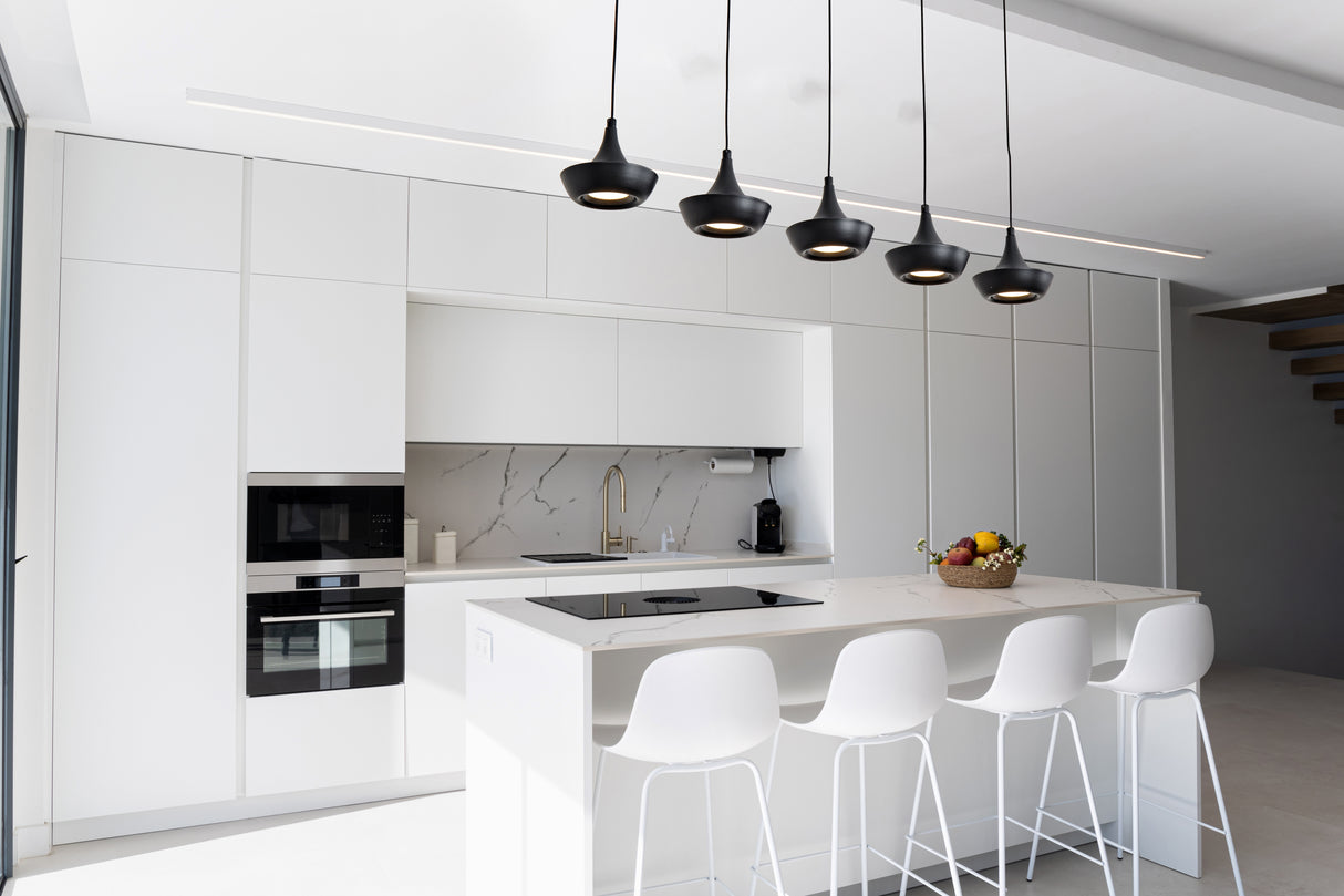 מנורת תלייה פרינס לד חמישייה| שחור