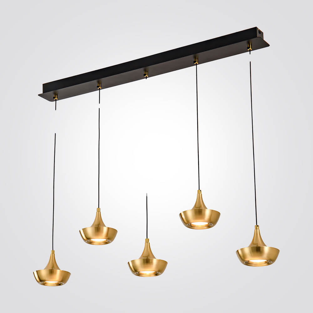 מנורת תלייה פרינס לד חמישייה| פליז