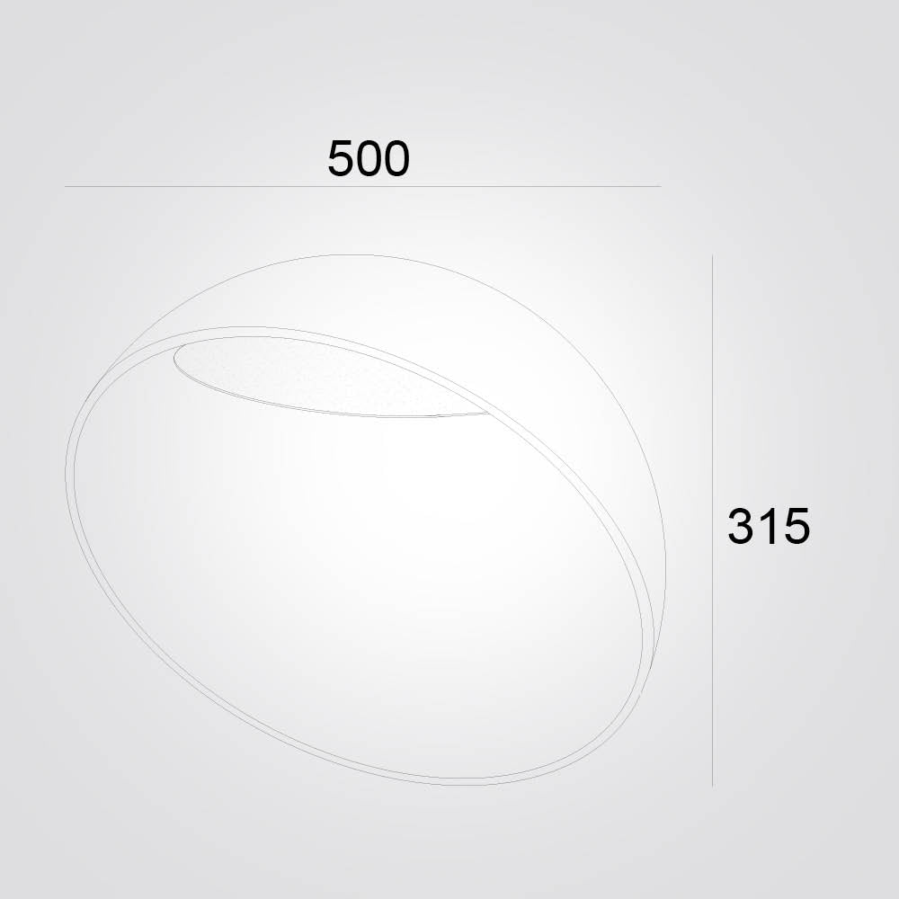 צמוד תקרה דארין אלכסוני לד לבן + עץ | Φ50