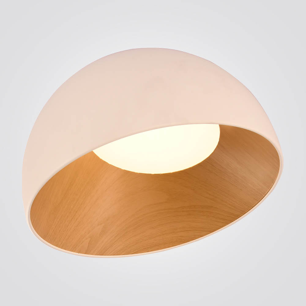 צמוד תקרה דארין אלכסוני לד לבן + עץ | Φ50