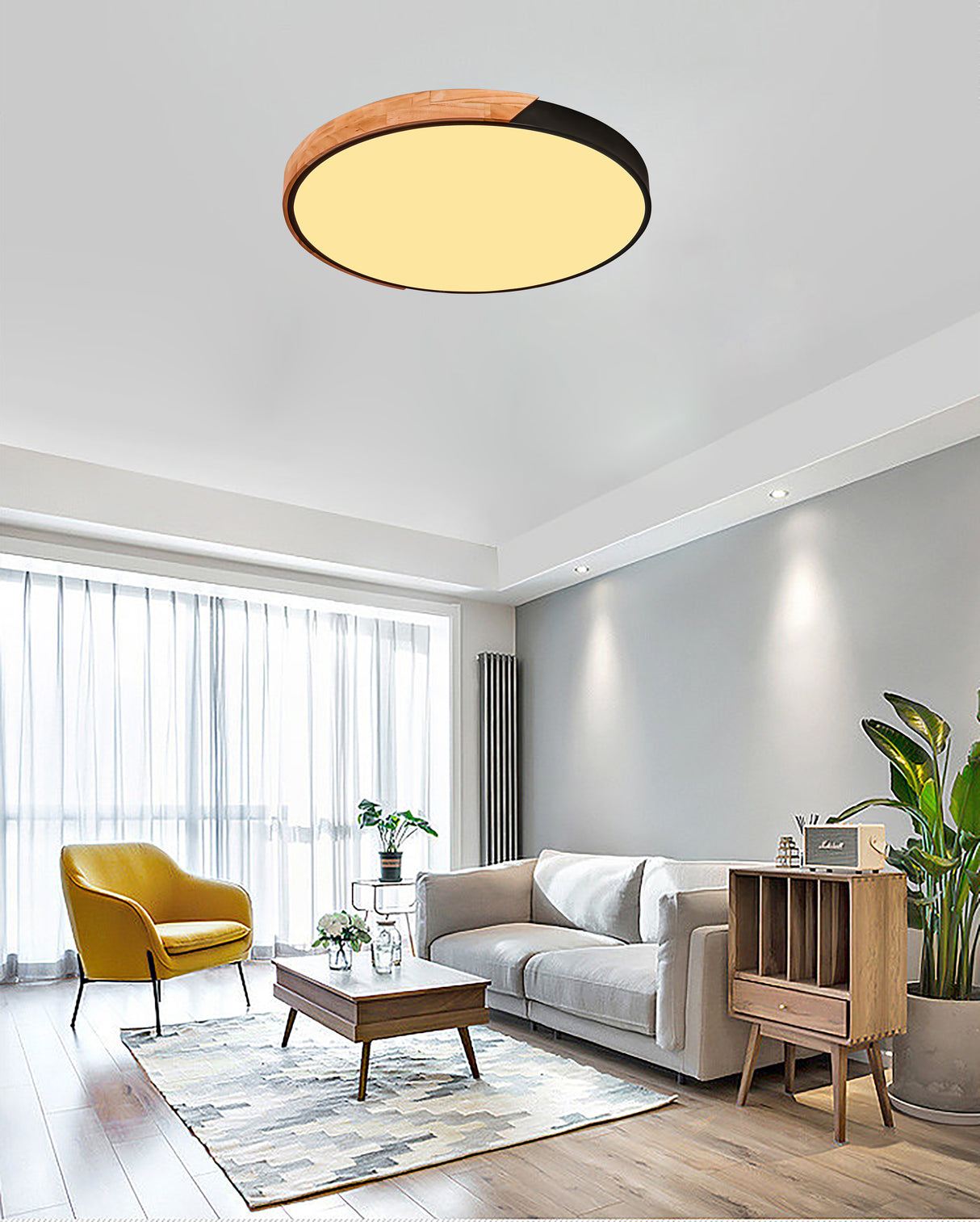 צמוד תקרה שניידר עץ+ שלט| Φ40| Φ60| Φ80| CCT