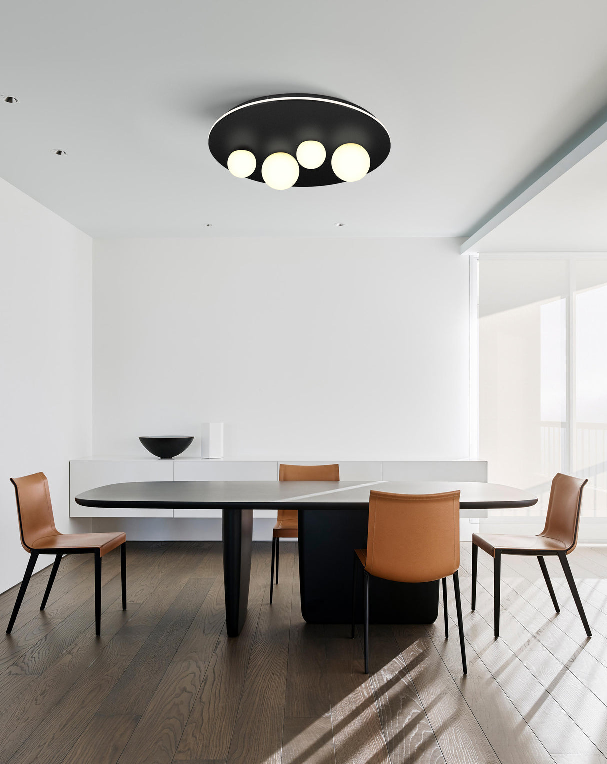 צמוד תקרה תימור לד שחור | Φ40| Φ62