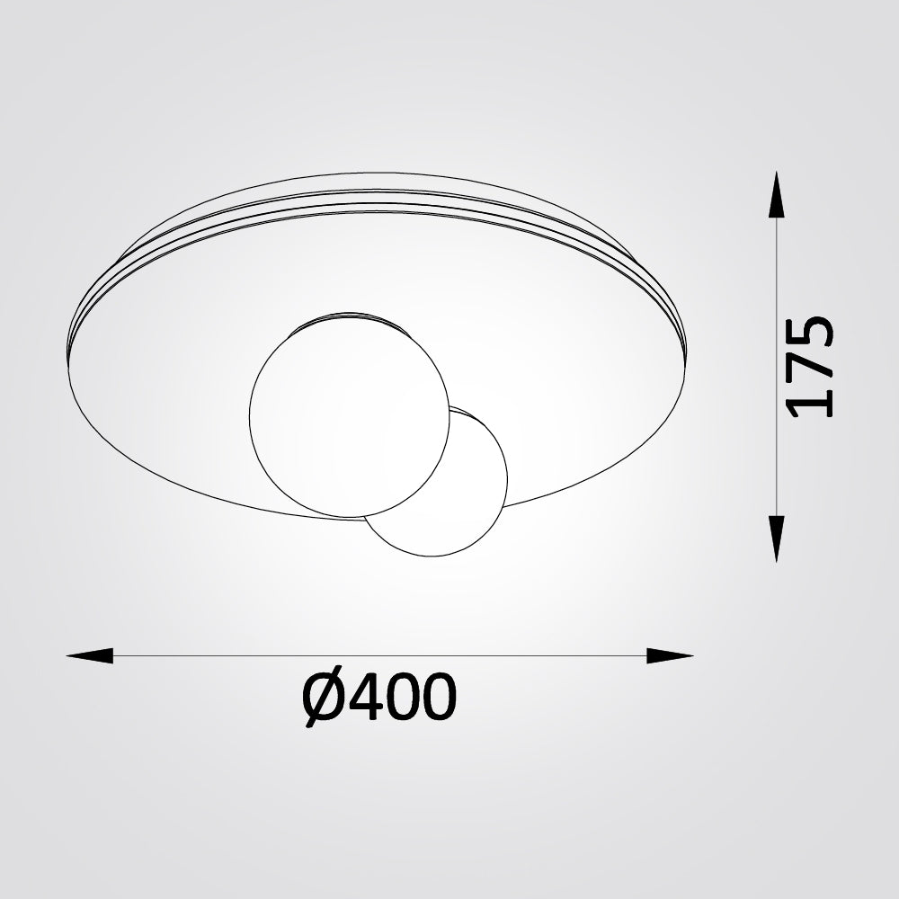 צמוד תקרה תימור לד שחור | Φ40| Φ62