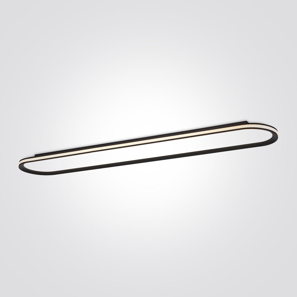 צמוד תקרה גולברי מלבני שחור+ שלט | 20X120 CM| CCT