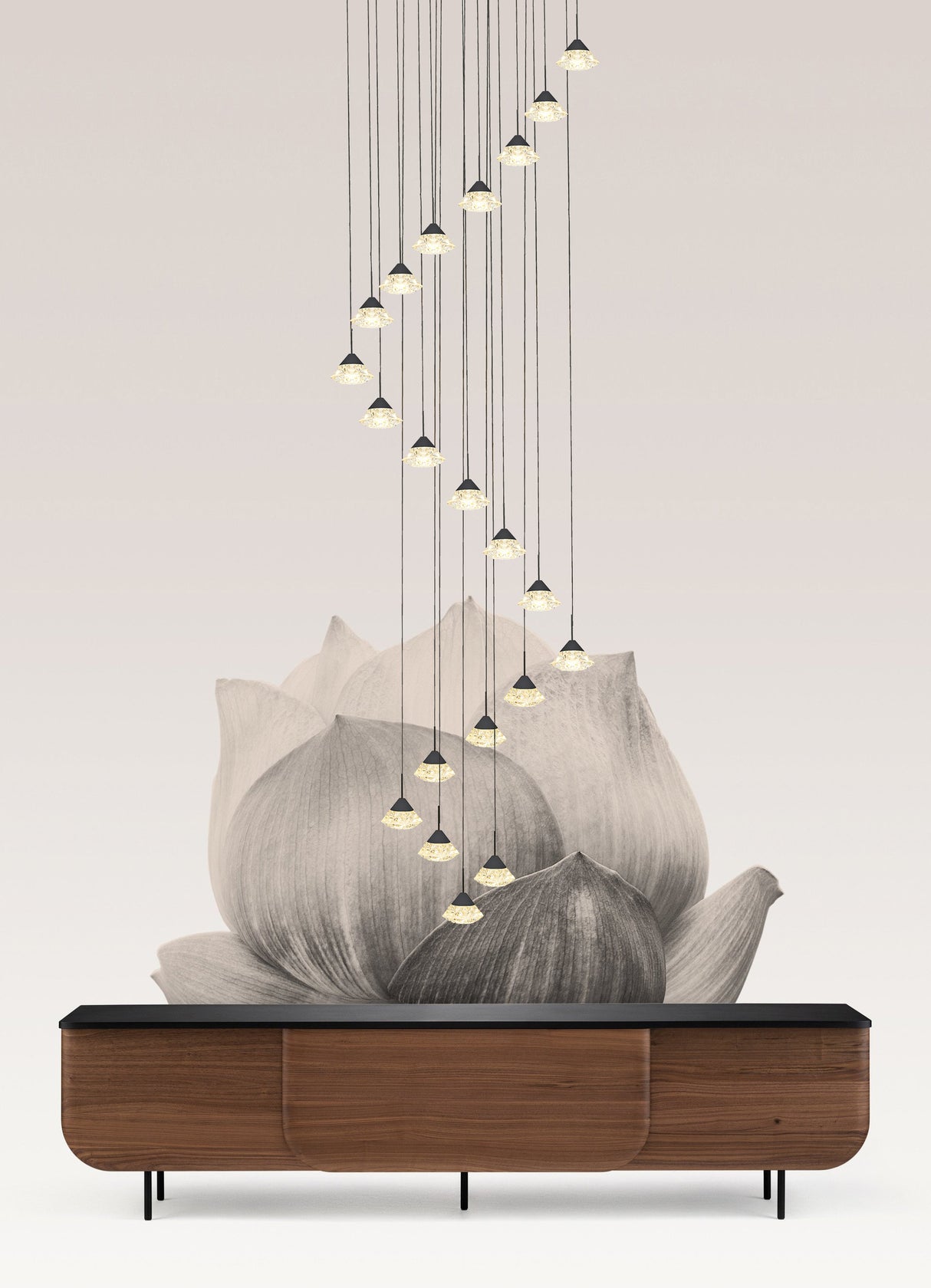 מנורת תליה לואיזה 20 יהלומי אקריל