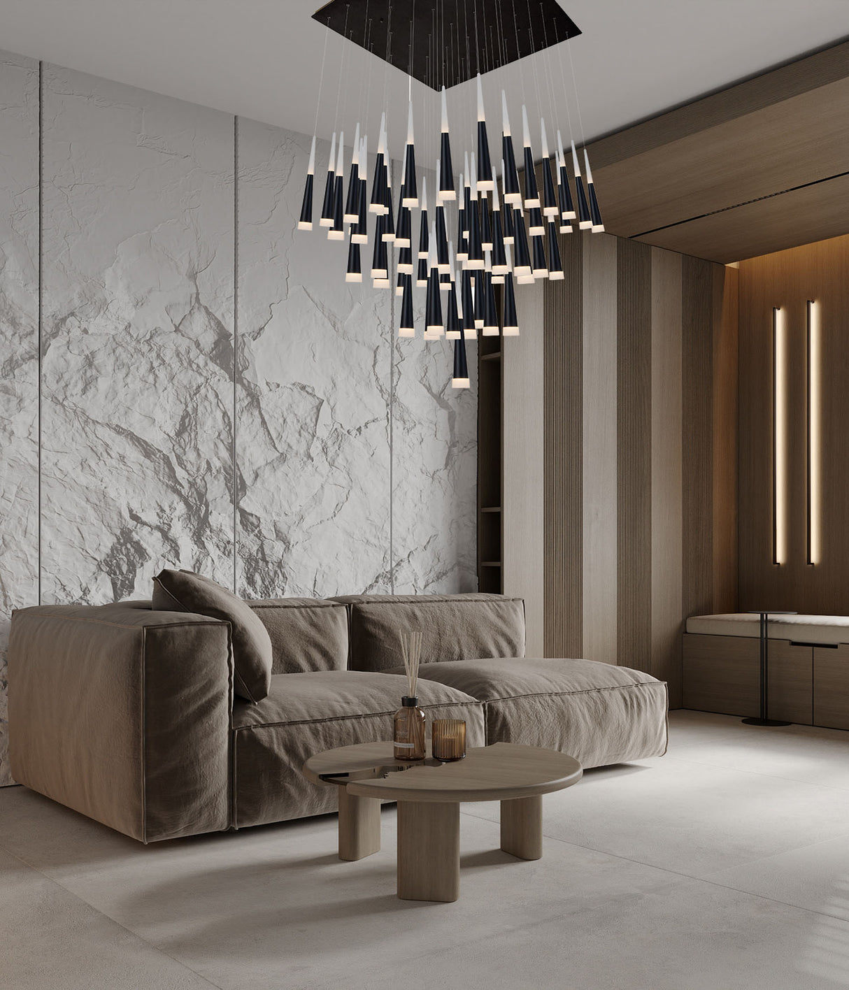 מנורת תליה יוקרתית גוניור| 49 קנים