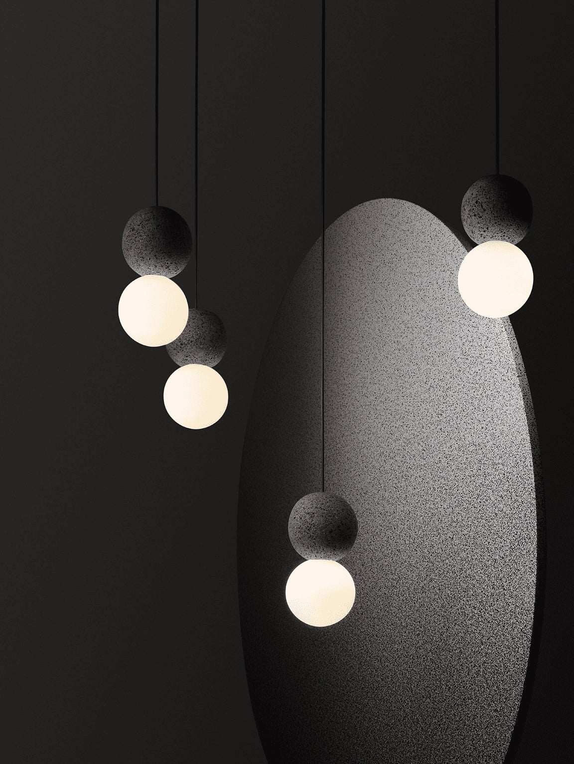 מנורת תליה מריבה| שחור