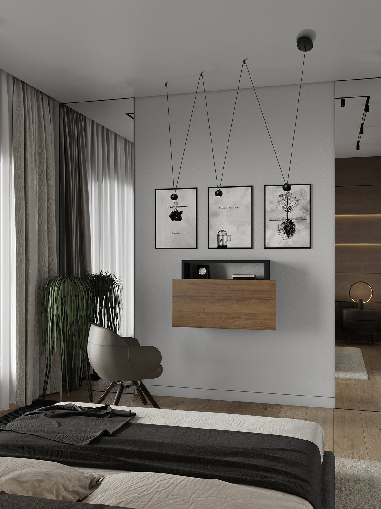 מנורת תלייה לוליינים דאסטר לד שלישייה