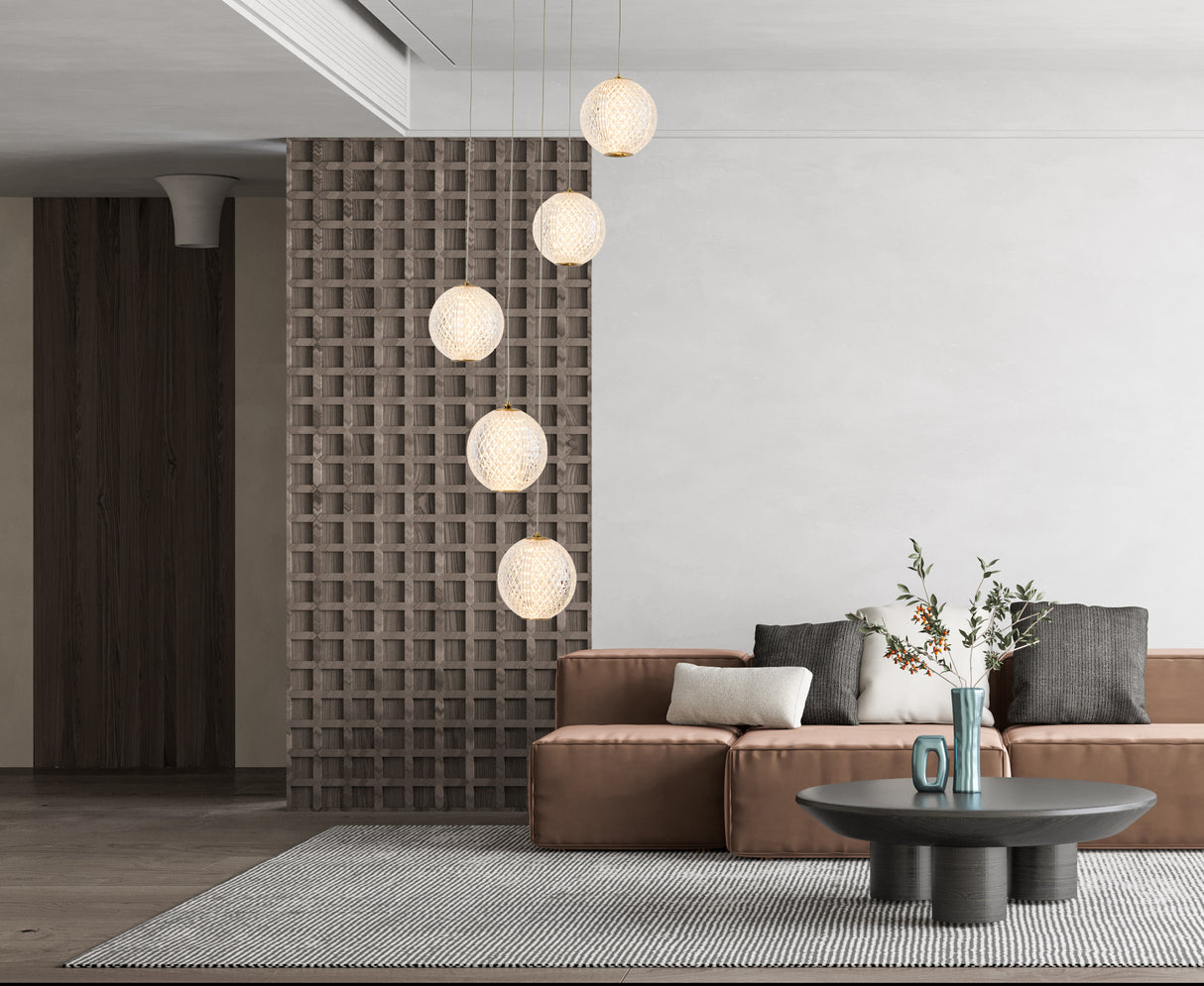 מנורת תלייה דורנגו לד חמישיה| בסיס עגול