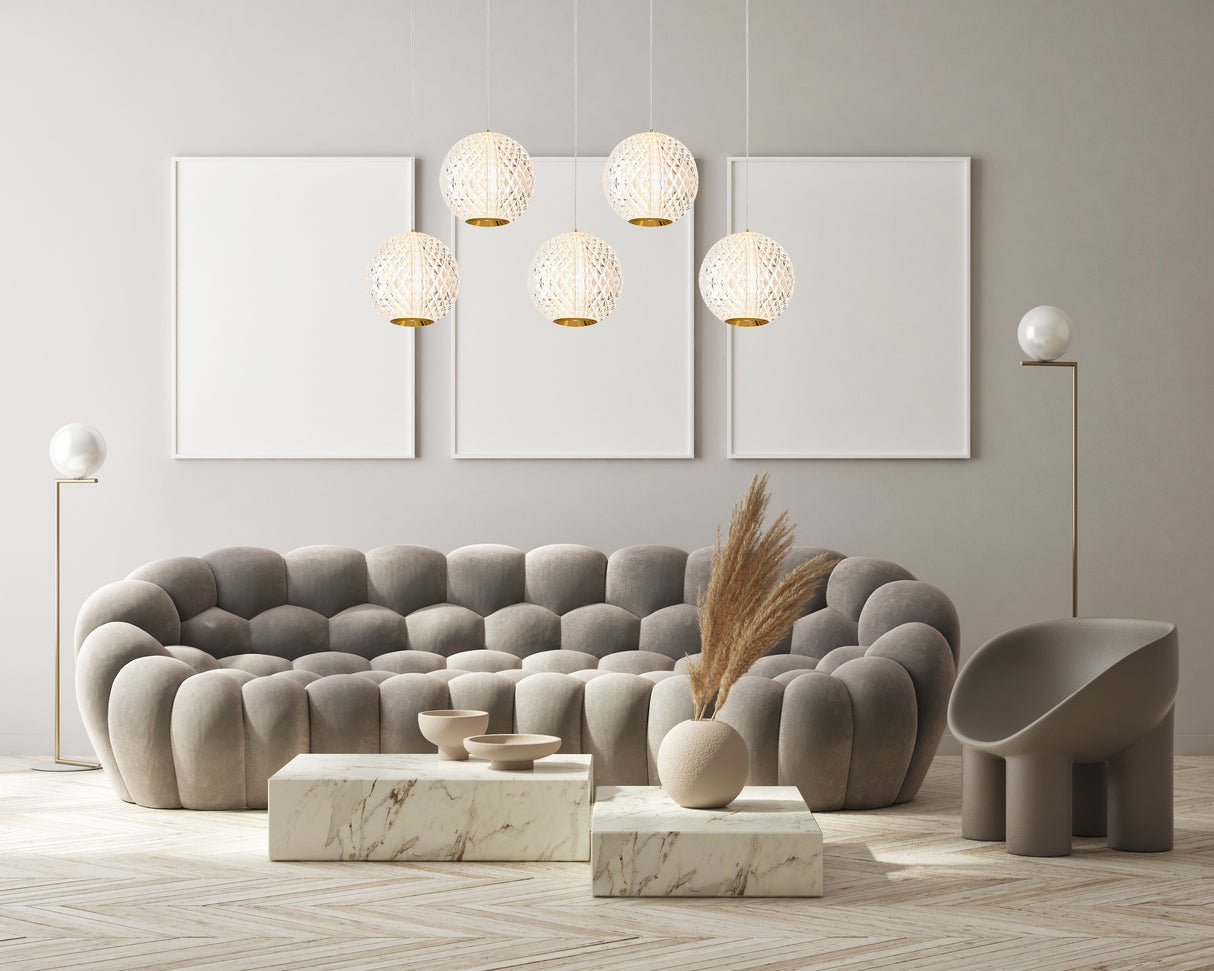 מנורת תלייה דורנגו לד חמישיה| בסיס מלביני