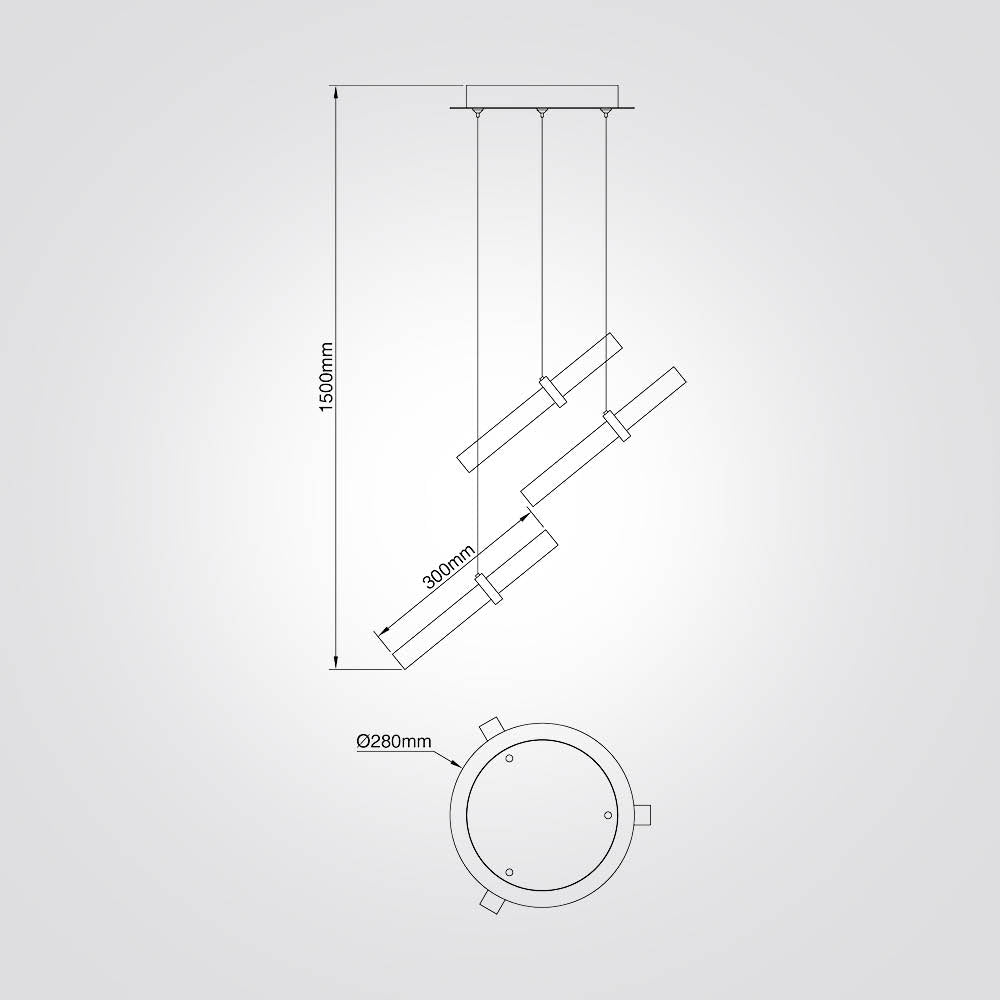 מנורת תליה קאהרמן לד| שלישייה
