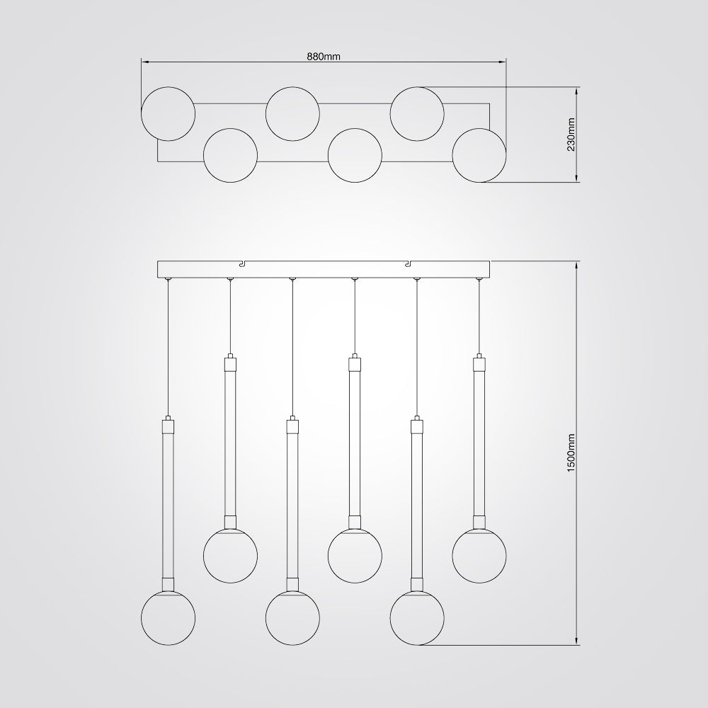 מנורת תלייה בוראק לד| שישייה