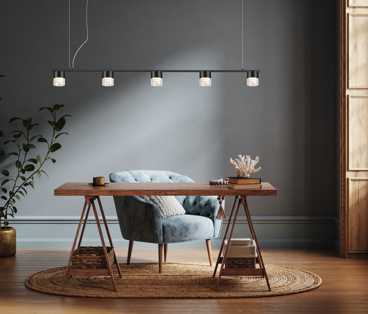 מנורת תלייה פינלנד לד לינארי חמישייה