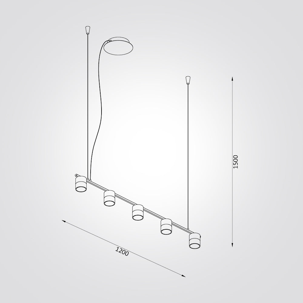 מנורת תלייה פינלנד לד לינארי חמישייה